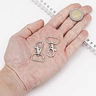 Застібка Поворотний Карабін-Лобстер, залізо, Колір: Платина, Розмір: 38х24х6мм, 10 шт, фото 5