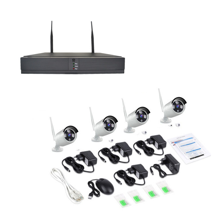 Комплект Wi-Fi IP відеоспостереження бездротовий DVR 5G 8806IL3-4 KIT 4ch метал HD набір на 4 камери з реєстратором, фото 1