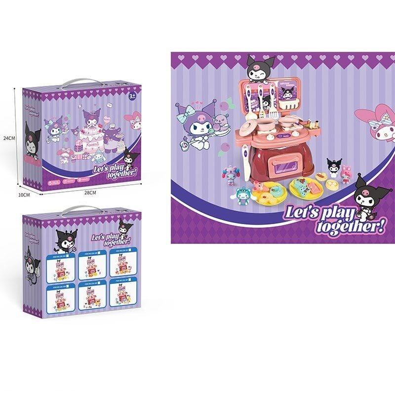 Дитяча кухня Куромі духова піч, посуд, плита, каструля, сковорідка, ніж, лопатка, декоративна їжа, фото 1