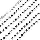 Ланцюг Латунь зі стразами 2.6 мм, Клас А, Колір металу: Срібло, Колір Страз: Чорний, Ширина 2.6 мм, 1.1м, фото 5