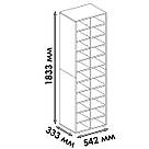 Високий стелаж під взуття на 22 комірки Зручна взуттєва полиця з ЛДСП Обувниці відкритого типу в передпокій, фото 7
