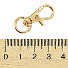 Застібка Поворотний Карабін-Лобстер, Сплав, Колір: Золото, Розмір: 30.5х11х6мм, Отвір 5х9 мм, 20 шт, фото 5