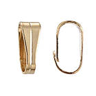 Тримачі для Підвісок, Неіржавка сталь, Покриття Золото 18К, Розмір: 6x3x2.2 мм, Внутр. 5.5x2.5мм, 20 шт, фото 2