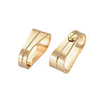 Тримачі для Підвісок, Неіржавка сталь, Покриття Золото 18К, Розмір: 6x3x2.2 мм, Внутр. 5.5x2.5мм, 20 шт, фото 3