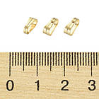 Тримачі для Підвісок, Неіржавка сталь, Покриття Золото 18К, Розмір: 6x3x2.2 мм, Внутр. 5.5x2.5мм, 20 шт, фото 4
