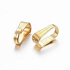 Тримачі для Підвісок, Неіржавка сталь, Покриття Золото 18К, Розмір: 6x3x2.2 мм, Внутр. 5.5x2.5мм, 20 шт, фото 7