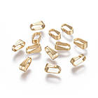 Тримачі для Підвісок, Неіржавка сталь, Покриття Золото 18К, Розмір: 6x3x2.2 мм, Внутр. 5.5x2.5мм, 20 шт, фото 8