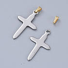 Тримачі для Підвісок, Неіржавка сталь, Покриття Золото 18К, Розмір: 6x3x2.2 мм, Внутр. 5.5x2.5мм, 20 шт, фото 9