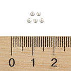 Срібло 925 Бусини, Круглі, Діаметр: 2 мм, Отвір 0.5мм, 10 шт, фото 5