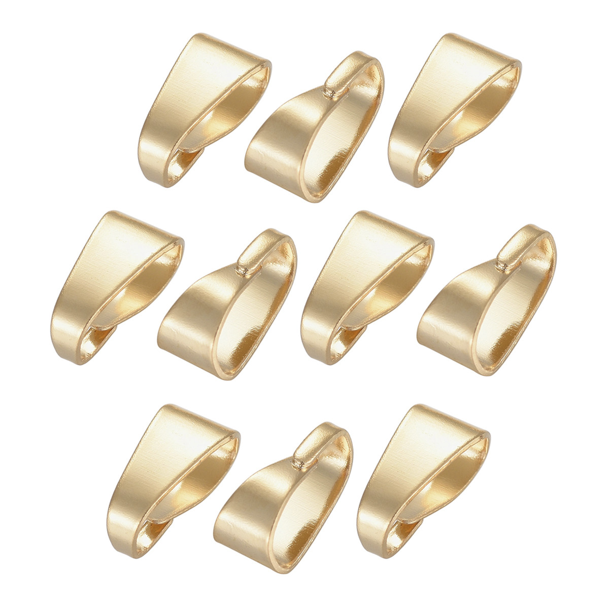 Тримачі для Підвісок, Неіржавка сталь, Покриття Золото 24К, Розмір: 7х3.5х3.2 мм, Внутр. 6х3мм, 10 шт, фото 1