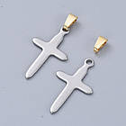 Тримачі для Підвісок, Неіржавка сталь, Покриття Золото 24К, Розмір: 7х3.5х3.2 мм, Внутр. 6х3мм, 10 шт, фото 2