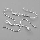 Срібло 925, Швензи Гачок, Розмір: Довжина: 18 мм, Ширина: 17~19 мм, Товщина 0.6 мм, Отвір 2 мм, 1 пара, фото 4
