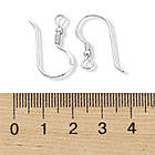 Срібло 925, Швензи Гачок, Розмір: Довжина: 18 мм, Ширина: 17~19 мм, Товщина 0.6 мм, Отвір 2 мм, 1 пара, фото 7
