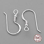Срібло 925, Швензи Гачок, Розмір: Довжина: 18 мм, Ширина: 17~19 мм, Товщина 0.6 мм, Отвір 2 мм, 1 пара, фото 9