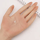 Срібло 925 Підвіска, Зірка, Фурнітура для прикрас, Розмір: 11х9.5х0.8мм, Отвір: 1 мм, 1 шт, фото 3