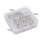 Набір для виготовлення Ювелірних виробів, Сплав, Колір: Платина, 7.4х7.2х1.7см, 650 шт./набір, 1 набор, фото 3