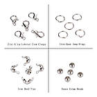 Набір для виготовлення Ювелірних виробів, Сплав, Колір: Платина, 7.4х7.2х1.7см, 650 шт./набір, 1 набор, фото 4