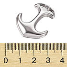 Застібка Гачок, Неіржавка сталь, Якір, Іонне Покриття (IP), 2 Отвори, Розмір: 31х24х6мм, 2 шт, фото 3