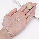 Підвіски Рука Хамси, Латунь, Емаль і Фіаніти, Колір металу: Золото, Колір фіанітів: Мікс, Розмір: 14х10х2мм, фото 2