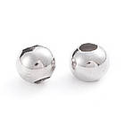 Бусини Неіржавка Сталь, Круглі, Розмір: 4х3.5мм, Отвір 1.6 мм, 500 шт./паковання, 1 упаковка, фото 5