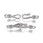 Застібка Гачок, Латунь, Стійке Покриття платиною, Розмір: 13.5х4.5х3мм, Гачок 13.5х5.5х3мм, 1 шт, фото 4