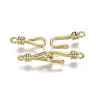 Застібка Гачок, Латунь, Стійке Покриття Золото 18К, Розмір: 13.5х4.5х3мм, Гачок 13.5х5.5х3мм, 1 шт, фото 4