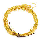 Ланцюг Плетіння Перлина, Латунь, Паяна, Стійке Покриття, Колір: Золото, Дзвено: Діаметр 1 мм, 4 м, фото 3