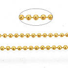 Ланцюг Плетіння Перлина, Латунь, Паяна, Стійке Покриття, Колір: Золото, Дзвено: Діаметр 1 мм, 4 м, фото 6