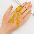 Ланцюг Плетіння Перлина, Латунь, Паяна, Стійке Покриття, Колір: Золото, Дзвено: Діаметр 1 мм, 4 м, фото 7