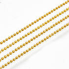 Ланцюг Плетіння Перлина, Латунь, Паяна, Стійке Покриття, Колір: Золото, Дзвено: Діаметр 1 мм, 4 м, фото 8