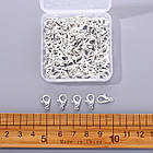 Застібка Карабін-Лобстер, Сплав, Колір: Срібло, Розмір: 12х6 мм, Отвір 1.2 мм, 100 шт./контейнер, 1 контейнер, фото 7