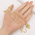 Ланцюг Латунь, Великі Дзвіни, Паяна, Покриття Золото 18К, Розмір: 9х4.5х0.4мм, 1 м, фото 2