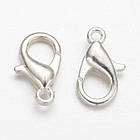 Застібка Карабін-Лобстер, Метал, Колір: Срібло, Розмір: 12х6 мм, Отвір 1.5 мм, 1000 шт, фото 4