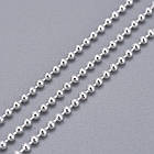 Ланцюг Плетіння Перлина, Латунь, Паяна, Колір: Срібло, Дзвено: Діаметр 1.5 мм, 4 м, фото 6