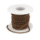 Ланцюг Залізо Rolo, Кругле Дзвено, Непаяна, Колір: Мідь, Дзвено: 3х1мм, 5 м, фото 2