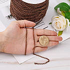 Ланцюг Залізо Rolo, Кругле Дзвено, Непаяна, Колір: Мідь, Дзвено: 3х1мм, 5 м, фото 4