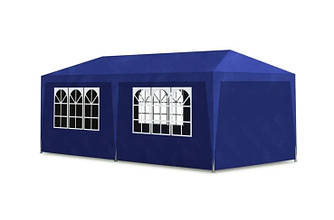 Садовий павільйон намет розмір 3x6 м Avko Garden (6 стінок) колір синій