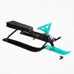 Снігокат бірюзовий Skyper S-43508 — кермо, м’яке сидіння, сталева рама
