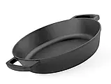 Сковорода жаровня чавунна Ø36 см з кришкою-сковородою Brizoll, фото 3