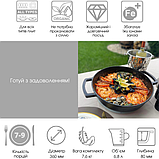 Сковорода жаровня чавунна Ø36 см з кришкою-сковородою Brizoll, фото 4