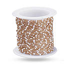 Ланцюг Ручна робота, Латунь і Емаль, Якісне Плетіння, Стійке Покриття Золото 18К, Паяна, Колір: Білий, 1 метр, фото 3