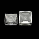 Кабошони Скляні, Квадратні, Колір: Безбарвний, Розмір: 20х5мм, 10 шт, фото 2