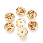 Основа для значка/Броші з Платформою та Застібкою Цанга-Метелик, Колір: Золото, 12х5 мм, Отвір 1.6 мм, (5 шт.), фото 4