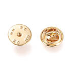 Основа для значка/Броші з Платформою та Застібкою Цанга-Метелик, Колір: Золото, 12х5 мм, Отвір 1.6 мм, (5 шт.), фото 5