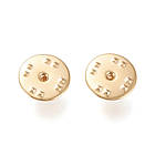 Основа для значка/Броші з Платформою та Застібкою Цанга-Метелик, Колір: Золото, 12х5 мм, Отвір 1.6 мм, (5 шт.), фото 6