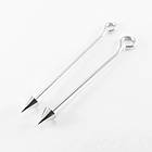 Піни з кільцем, Латунь, Стріла, Колір: Срібло, Розмір: 52-59х6мм, Відв-тіє 4 мм, Пін: 1.4 мм, 2 шт, фото 2