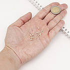 Застібка Карабін-Лобстер, Метал, Колір: Рожеве Золото, Розмір: 10х6мм, Отвір 1 мм, 50 шт, фото 3