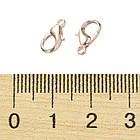 Застібка Карабін-Лобстер, Метал, Колір: Рожеве Золото, Розмір: 10х6мм, Отвір 1 мм, 50 шт, фото 4