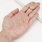 Застібка Карабін-Лобстер, Метал, Колір: Рожеве Золото, Розмір: 14х8мм, Отвір 2 мм, 50 шт, фото 3