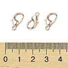 Застібка Карабін-Лобстер, Метал, Колір: Рожеве Золото, Розмір: 14х8мм, Отвір 2 мм, 50 шт, фото 4